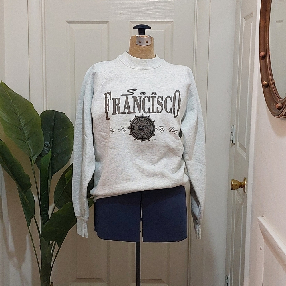 Vintage Gray San Francisco Sweatshirt Size Large
